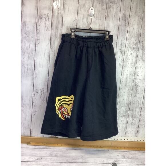 Goth y2k indie normcore gorpcore fisherman TEE LIBRARY SHORTS BLACK MENS SIZE M - Picture 2 of 5